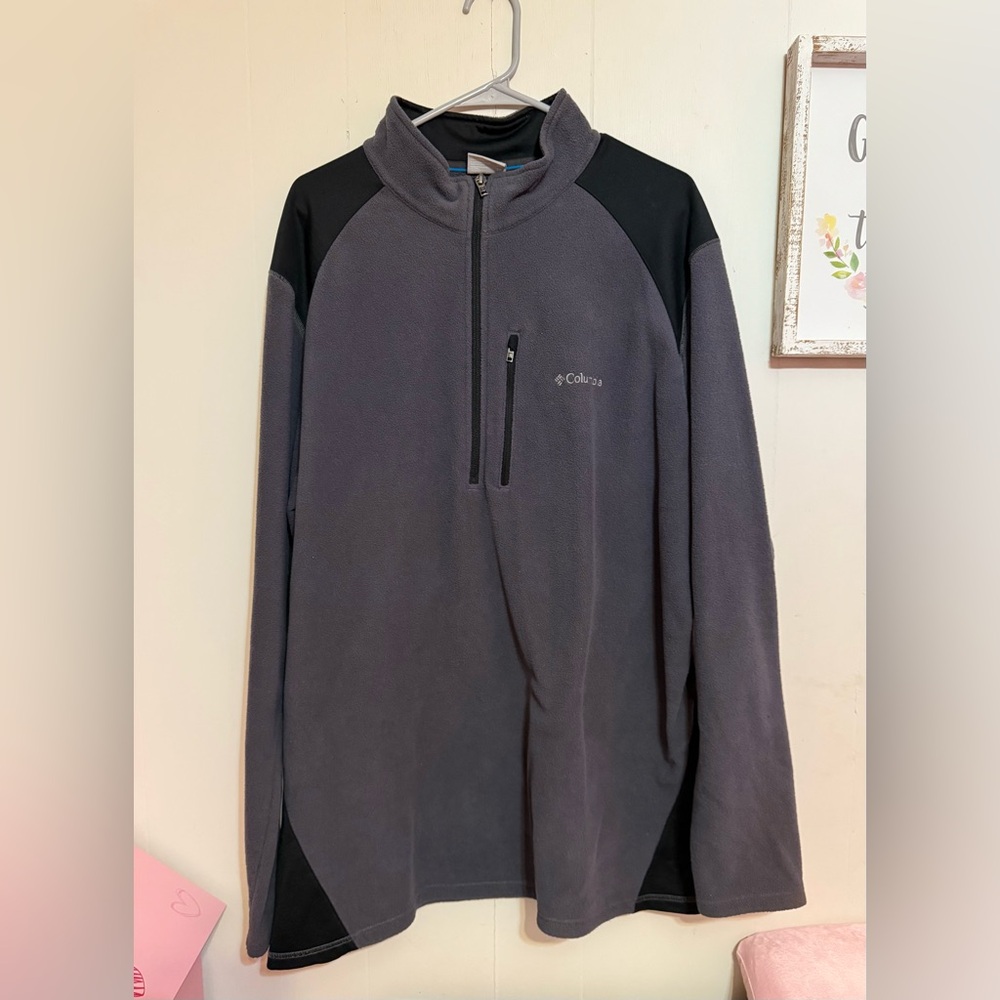 Columbia Charcoal and Black Half-Zip Fleece